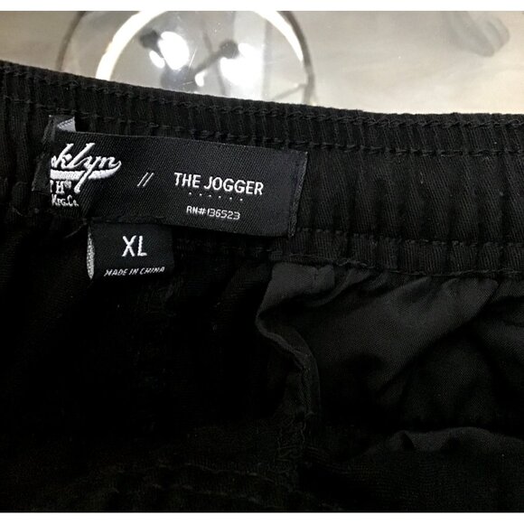 BROOKLYN CLOTH THE JOGGER MENS BLACK ELASTIC WAIST TAPPER LEG SIZE X- LARGE - Picture 4 of 7